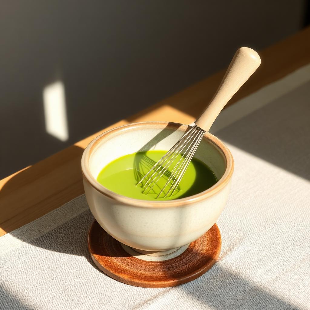 Aesthetic morning routine — matcha brand collab