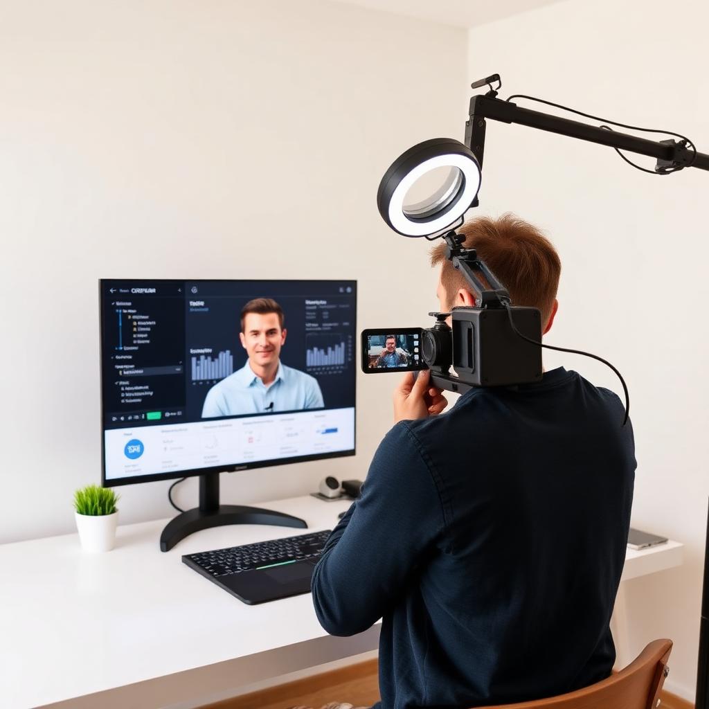 Talking-head testimonial — CRM workflow walkthrough